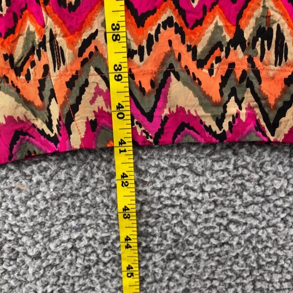 Masai Dress Womens Extra Large Pink Zig Zag Short Sleeve Lagenlook Knee Pockets - Picture 9 of 10